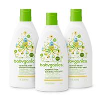 Shampoo e Sabonete Líquido para Bebês BabyGanics Camomila Verbena Kit com 3