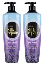 Shampoo ELASTINE Silk Repair Fragrância Baby Powder 550ml x2 Shampoo ELASTINE Silk Repair Fragrância Baby Powder 550ml x2