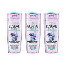 Shampoo Elseve 400Ml Puro Hialuronico - Kit Com 3Un