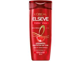 Shampoo Elseve Color Vive 400ML Loreal Paris Protetor da Cor Extrato de Linhaça Cabelo Colorido com Mecha