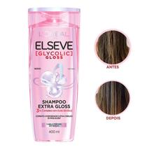 Shampoo Elseve Glycolic Sela Gloss Tratamento Cabelo Poroso Sem Sal 400ml