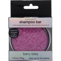 Shampoo em barra Body & Earth Berry Bliss 50 ml com lata de viagem