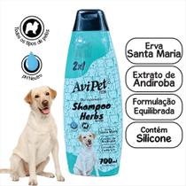 Shampoo Ervas + Sta Maria Cães 700ml Avipet