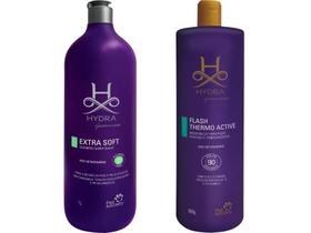 Shampoo Extra Soft 1 L + Mascara Flash Thermo Acitve 900g