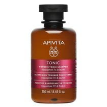 Shampoo feminino Apivita para queda de cabelo e queda de cabelo promove o crescimento do cabelo, previne a queda de cabelo, regula o sebo e fortalece as raízes do cabelo Cuidado natural com alecrim, babosa e 4 vitaminas 8,45 fl oz