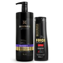 Shampoo Força 350ml Máscara Violeta Matizante Bio Extratus