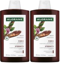 Shampoo Fortalecedor Klorane com Quinina 2x400 ml Shampoo Fortalecedor Klorane com Quinina 2x400 ml