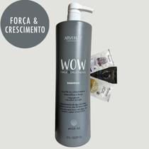 Shampoo Fortificante Arvensis Wow Força Crescimento Saudável Rícino Para Cabelos Frágeis 1L