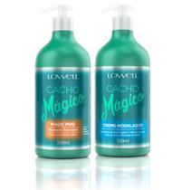 Shampoo Funcional 500ml + Creme Modelador 500ml Cacho Mágico - Lowell Shampoo Funcional 500ml + Creme Modelador 500ml Cacho Mágico - Lowell