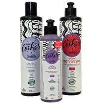 Shampoo + Gelatina Ativadora 240g + Creme Multifuncional Vegano Amo Cachos Griffus