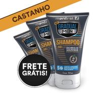 Shampoo Gradual Men Castanho - Cabelo (3X)
