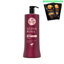 Shampoo Haskell Quina Rosa 1 Litro - Maciez e Brilho Shampoo Haskell Quina Rosa 1 Litro - Maciez e Brilho