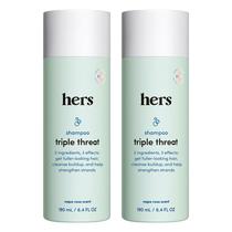 Shampoo hers Triple Threat para mulheres, 190 ml, pacote com 2 biotina Shampoo hers Triple Threat para mulheres, 190 ml, pacote com 2 biotina