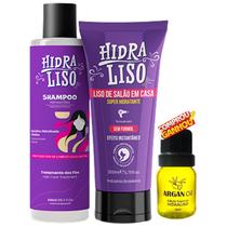 Shampoo Hidraliso + Alisante Hidraliso + Óleo De Argan