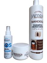 Shampoo Hidratante Japinha Mandioca 1 Litro + mascara 300 ml + Keratina 120 ml