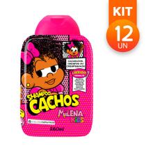 Shampoo Hidratante Turma da Mônica Cachos Milena Kids Com Óleo de Coco Low Poo 260ml (Kit com 12)