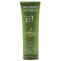 Shampoo homem 3 em 1 cevada e hortelã - 250ml bio extratus