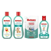 Shampoo Huggies 200Ml+Cond Huggies+Sabonete Refill+Colonia