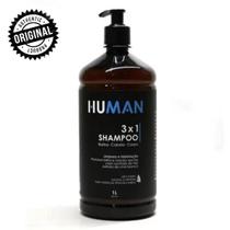 Shampoo Human 3x1 Barba Cabelo Corpo Cuidado Completo 1L