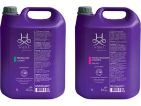 Shampoo Hydra Groomers Pet Society Pro Neutro 5L + Neutralizador de Odores 5L