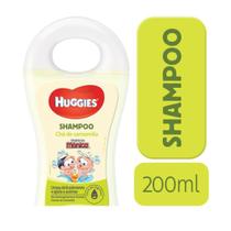 Shampoo infantil Huggies Turma da Monica cha de camomila 200mL