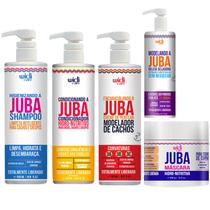 Shampoo Juba + Condicionador + Encaracolando + Geleia + Máscara Juba Widi Care