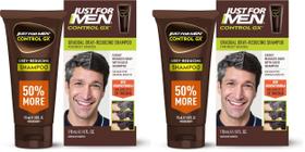 Shampoo Just for Men Control GX Redutor Gradual de Branco 178ml Kit com 2