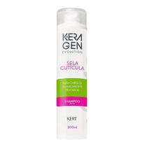 Shampoo Keragen Evolution Sela Cutículas 300Ml Kert Cabelos