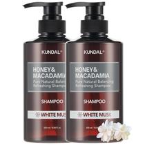 Shampoo Kundal de Mel e Macadâmia Natural Almíscar Branco 500mL x2