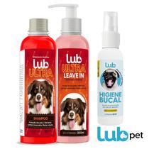 Shampoo + Leave In Cão e Gato e HLub Pet e Higiene Bucal Lub Pet