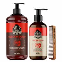 Shampoo Leave-In Grande Barba Negra Pente Duplo Don Alcides