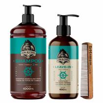 Shampoo Leave-In Grande Calico Jack Pente Duplo Don Alcides