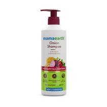 Shampoo Mamaearth Onion para crescimento de cabelo 400mL sem SLS e parabenos
