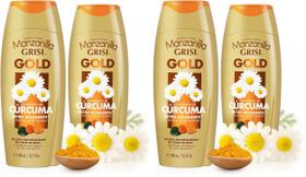 Shampoo Manzanilla Grisi Gold Extra Clareador 400 ml - Kit com 4