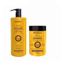 Shampoo + máscara anti volume banana, aveia e mel 1l natumaxx