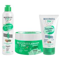 Shampoo Máscara Finalizador Fun Crespo Cacheado Bio Extratus