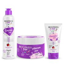 Shampoo Máscara Finalizador Fun Lisos Hid Ácida Bio Extratus