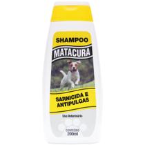 Shampoo Matacura 200ml Antipulgas Carrapatos Sarna Cães