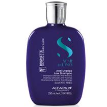 Shampoo Matizador Alfaparf Semi di Lino Brunette Anti-Orange 250ml neutraliza reflexos alaranjados