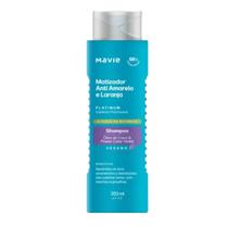 Shampoo matizador, anti amarelo e laranja mavie profissional