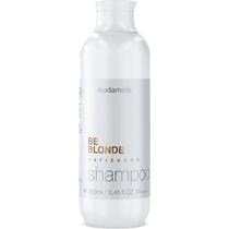 Shampoo Matizador Be Blonde 250ml Madamelis Óleos de Argan Queratina Limpa Suavemente e Hidrata Protege Cor do Desgaste