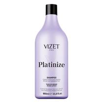 Shampoo Matizador Cabelos Loiros e Grisalhos Platinize Vizet 900ml