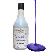 Shampoo Matizador Desamarelador Lumi Platinum 500ml Luminositta - LUMINOSITTÀ