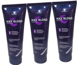 Shampoo Matizador/Desamarelador Max Blond 250ml Demazon Kit 03 Und