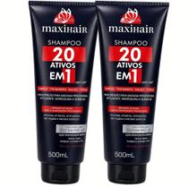 Shampoo Maxihair 500ml 20 Ativos Em 1 - Kit C/ 2 Unidades Shampoo Maxihair 500ml 20 Ativos Em 1 - Kit C/ 2 Unidades