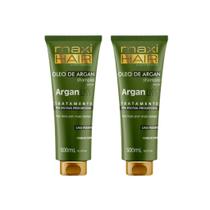 Shampoo Maxihair 500Ml Argan Liss Pos Escova - Kit Com 2Un