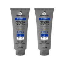 Shampoo Maxihair 500Ml Prancha E Escova 3 Em 1 - Kit Com 2Un