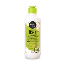 Shampoo Meu Liso Tratamento Brilho Extremo Escudo Antiporosidade Equilíbrio do PH Limpeza Profunda Tratamento Antifrizz 300ml, Salon Line