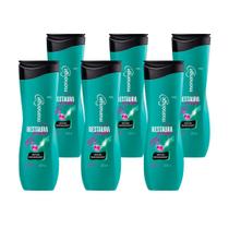 Shampoo Monange Restaura Que Eu Gosto Hidrata Fortalece os Cabelos Danificados 325ml (Kit com 6)