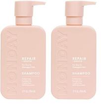 Shampoo MONDAY HAIRCARE Repair 350 ml para cabelos secos danificados, pacote com 2 unidades